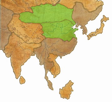 Карта поселений шаолинь в Азии